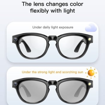 Inteligentné okuliare s kamerou, model GS380, 2MP kamera, 4GB RAM, 260mAh batéria, kompatibilné s Androidom a iOS