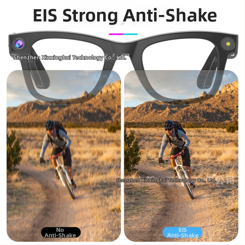 Elektrochromatické inteligentné okuliare s kamerou – 8 MP, 300 mAh, 35 g, nosenie na hlave, rám TR90 a kovové nožičky z nehrdzavejúcej ocele.