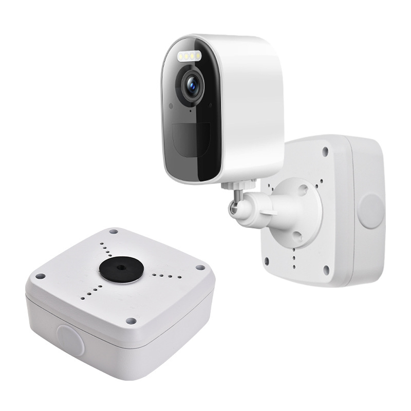 Alumīnija sakausējuma monitoringa stiprinājums ar slēgtu kabeli kastīti, universāls iekštelpu/ āra lietošanai, sienas vai pakarināms montāžas stiprinājums kupolkamerām ar kvadrātīgu pamatu