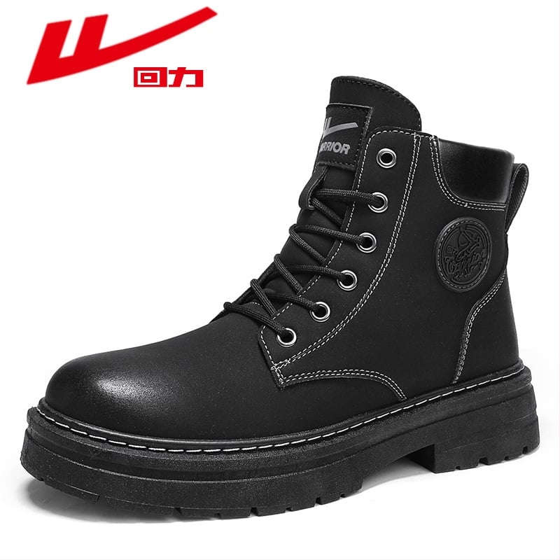 Мартин ботинки за мъже - водоустойчиви, повишаване на височината, противохлъзгащи подметки, топли, с височина на петата 3–5 см