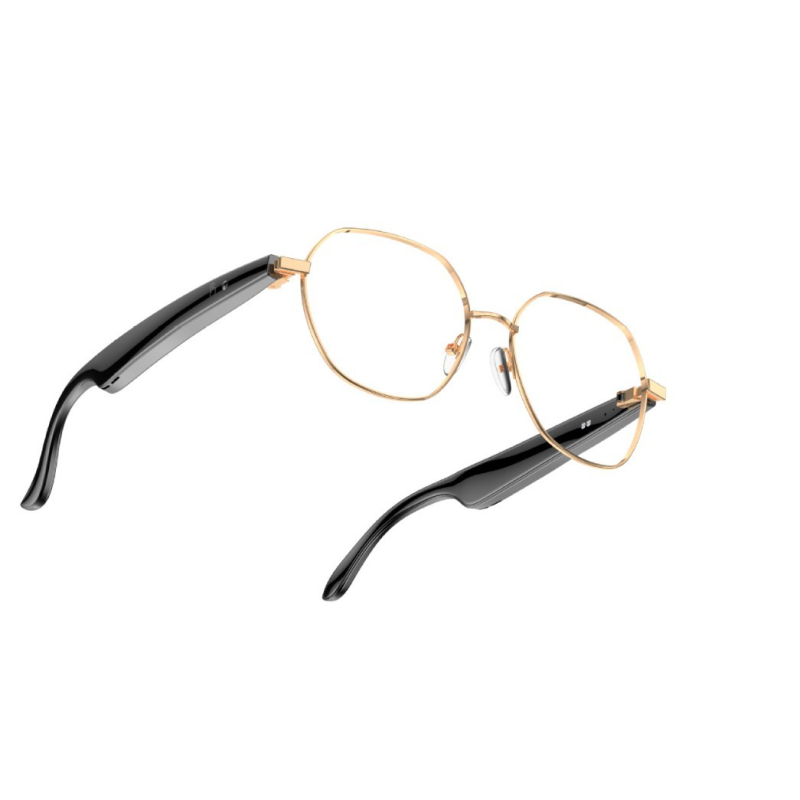 W100B AI Ochelari — Traducere, Muzică și Apeluri, Poartă pe cap, Control tactil, ABS, 170mAh, Fără cameră