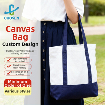 Chuxin plátená taška s logom – skladom a prispôsobiteľná; UV digitálna tlač a sieťotlač; štýl kabelky