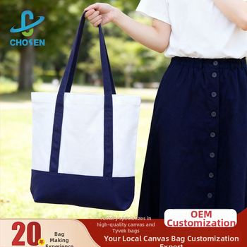 Chuxin plátená taška s logom – skladom a prispôsobiteľná; UV digitálna tlač a sieťotlač; štýl kabelky