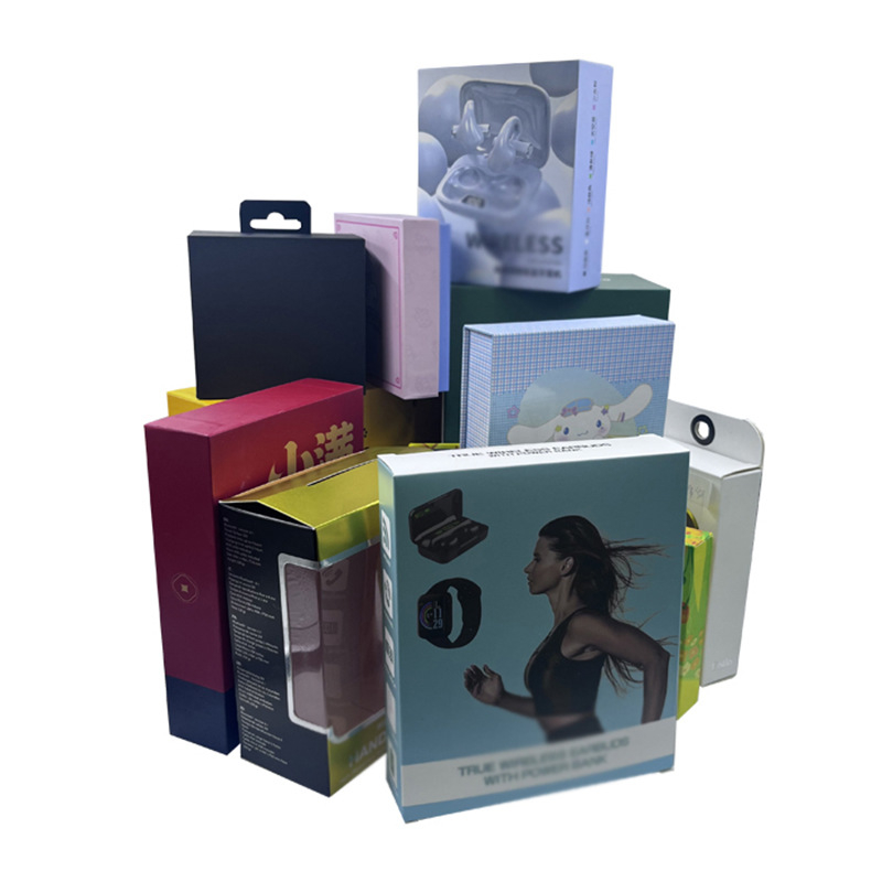 Személyre szabható hajtogatható papírdoboz, 250gsm, nyomtatás: ofszet, relief, UV, eredet Shenzhen