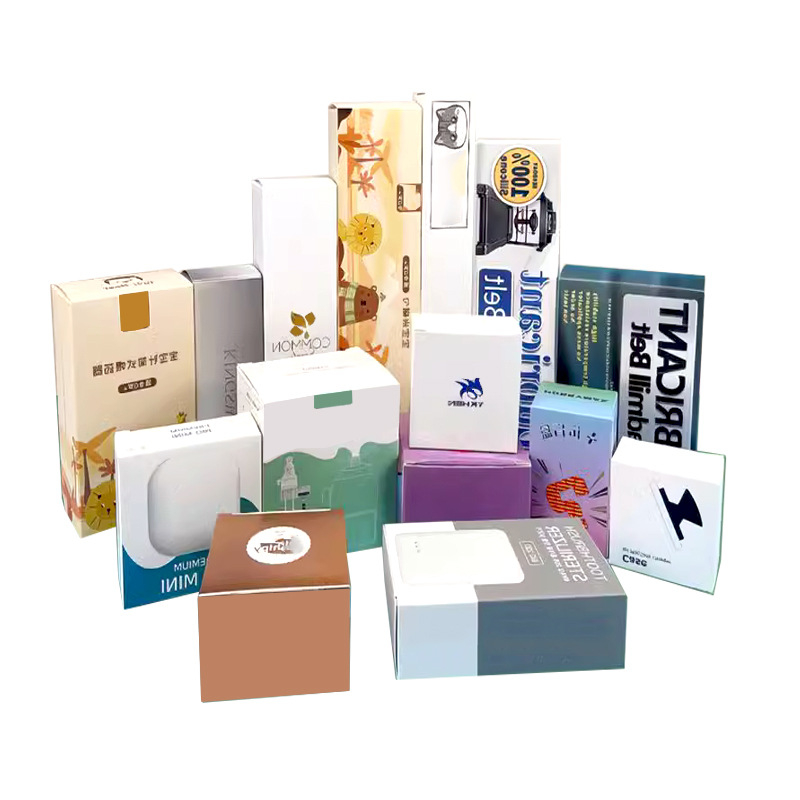 Személyre szabható hajtogatható papírdoboz, 250gsm, nyomtatás: ofszet, relief, UV, eredet Shenzhen