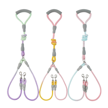 Nylonové dvojhlavé vodítko pre psy, nevratný ťahový pás, jeden na dva, pôvod Zhejiang