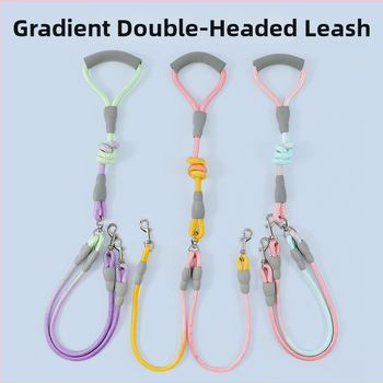Nylonové dvojhlavé vodítko pre psy, nevratný ťahový pás, jeden na dva, pôvod Zhejiang