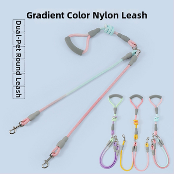 Nylonové dvojhlavé vodítko pre psy, nevratný ťahový pás, jeden na dva, pôvod Zhejiang