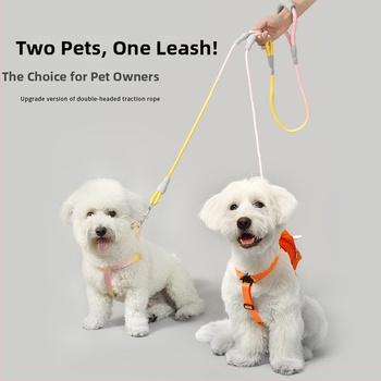 Nylonové dvojhlavé vodítko pre psy, nevratný ťahový pás, jeden na dva, pôvod Zhejiang
