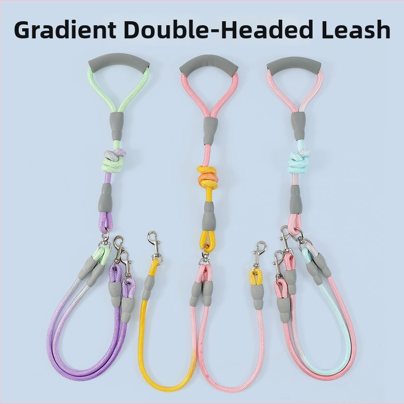 Nylonové dvojhlavé vodítko pre psy, nevratný ťahový pás, jeden na dva, pôvod Zhejiang