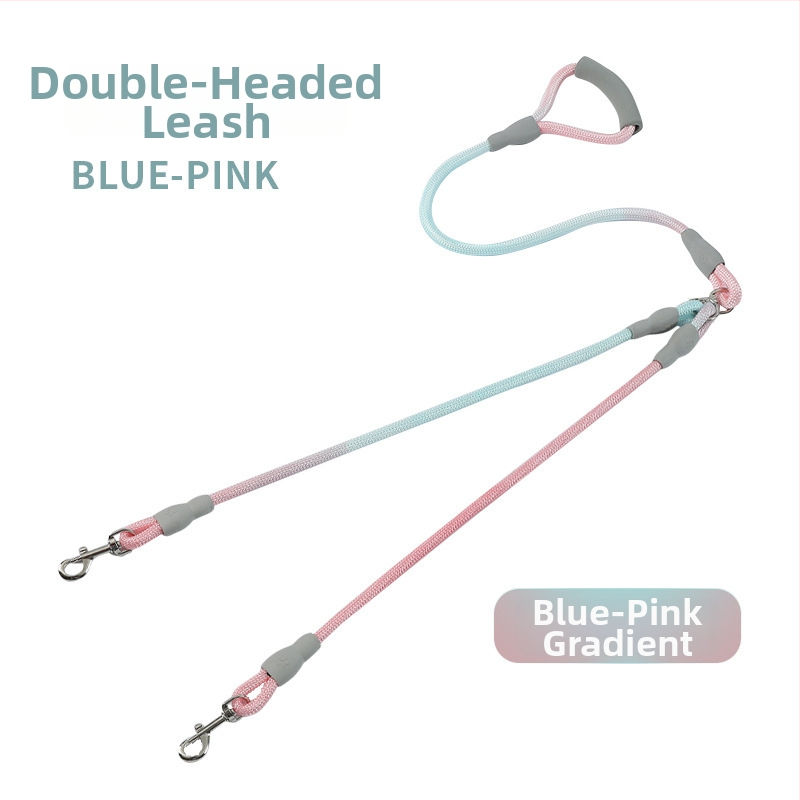 Nylonové dvojhlavé vodítko pre psy, nevratný ťahový pás, jeden na dva, pôvod Zhejiang