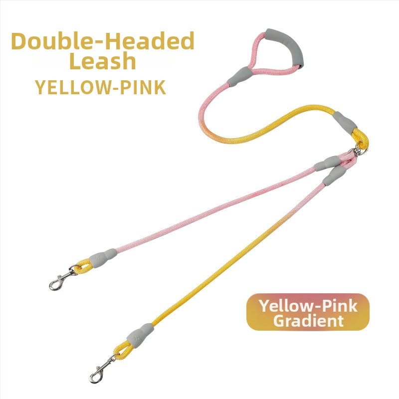 Nylonové dvojhlavé vodítko pre psy, nevratný ťahový pás, jeden na dva, pôvod Zhejiang
