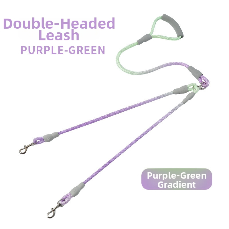 Nylonové dvojhlavé vodítko pre psy, nevratný ťahový pás, jeden na dva, pôvod Zhejiang