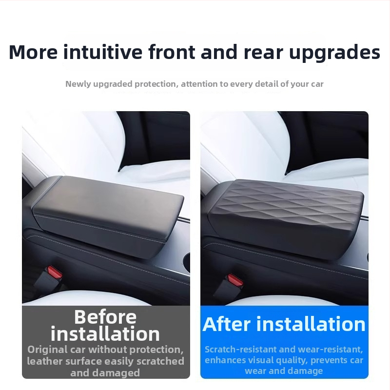 Kryt centrálnej lakťovej konzoly pre Tesla Model 3/Y – TPE ochranný kryt, vlastní spracovanie