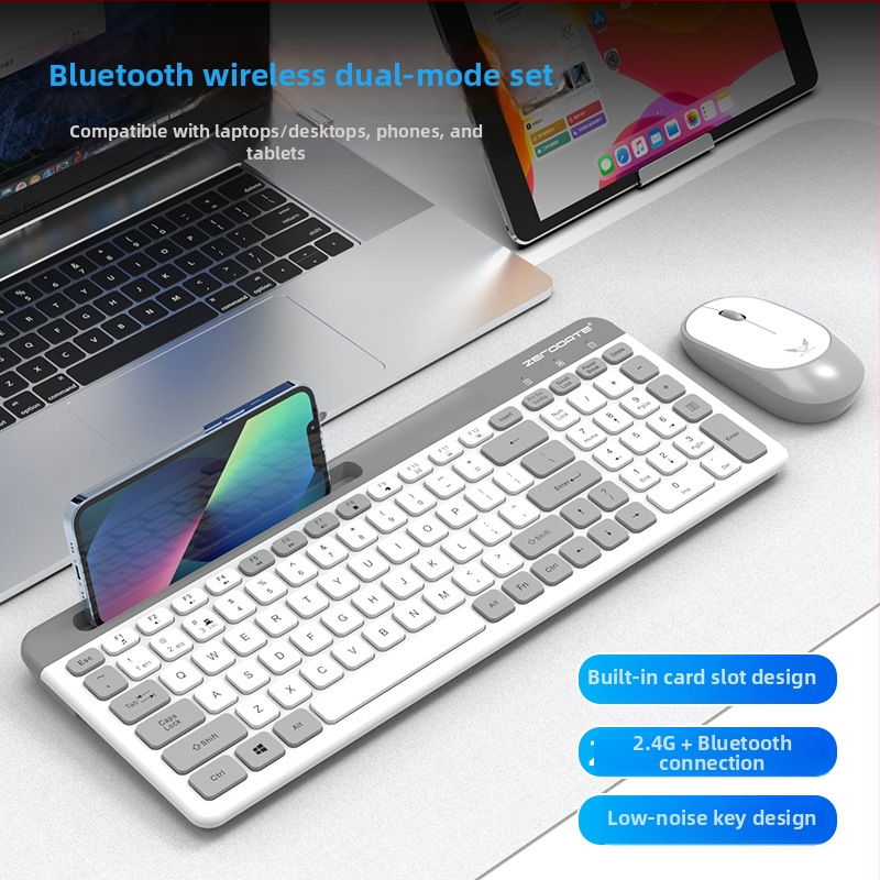 X908 Bluetooth bezdrôtý set klávesnice a myši — 1200 DPI, ergonomický dizajn, Bluetooth pre klávesnicu a myš