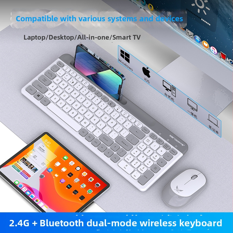 X908 Bluetooth bezdrôtý set klávesnice a myši — 1200 DPI, ergonomický dizajn, Bluetooth pre klávesnicu a myš