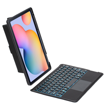 Bluetooth klaviatūros dėklas Samsung Tab S10 Lite — išsegiamas vyrius, apšviesta klaviatura, modelis H610, suderinamas su P610/A9Plus