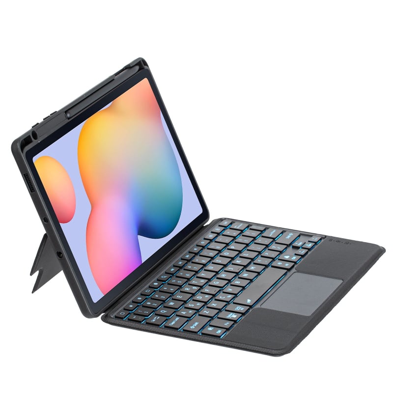 Bluetooth klaviatūros dėklas Samsung Tab S10 Lite — išsegiamas vyrius, apšviesta klaviatura, modelis H610, suderinamas su P610/A9Plus