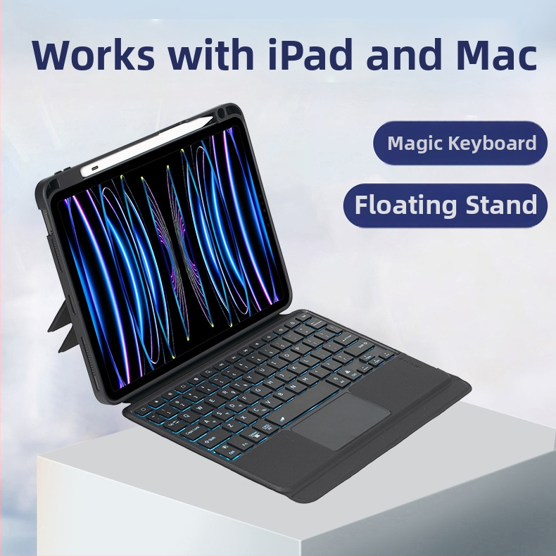 Ochranný kryt s klávesnicou pre iPad 10. generácie, Bluetooth klávesnica, ochranné puzdro (uvádzané 2022)