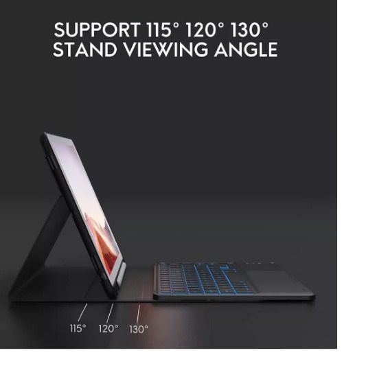 Husa cu tastatură Bluetooth iluminată pentru Xiaomi Poco Pad 12.1