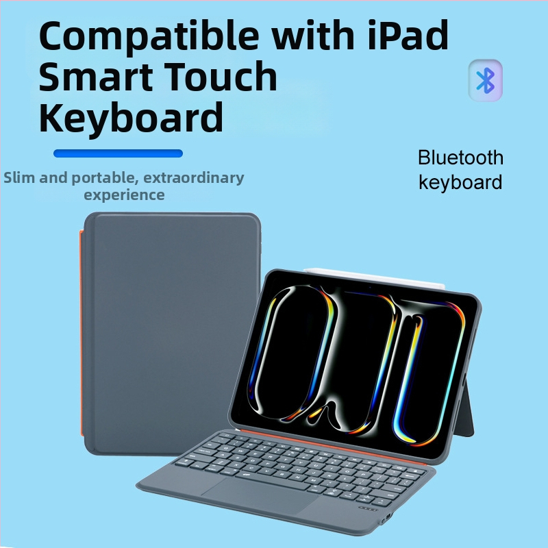 Kožený obal s Bluetooth klávesnicou pre iPad Pro 11 — model 2025, kompatibilný s Apple, ergonomická podpora, OEM spracovanie, hmotnosť 650 g