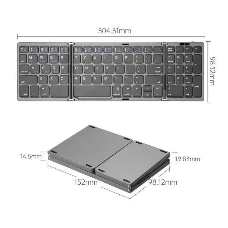 Tastatură wireless Bluetooth B089 — compatibilitate universală, design ergonomic, greutate 215 g