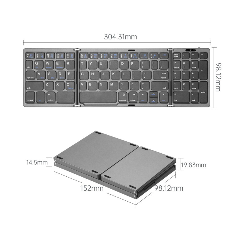 Tastatură wireless Bluetooth B089 — compatibilitate universală, design ergonomic, greutate 215 g
