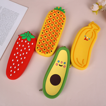 Kutija za olovke u obliku voća, tekući silikon, prijenosna školska torbica, korejskog stila