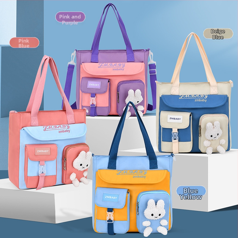 Divfunkciju papildmācību soma primārās skolas skolēniem — rokā vai pār plecu, Oxford audums, elpojoša, ūdensdroša un nodilumizturīga, oderējums no poliesteru, Sesame Baby