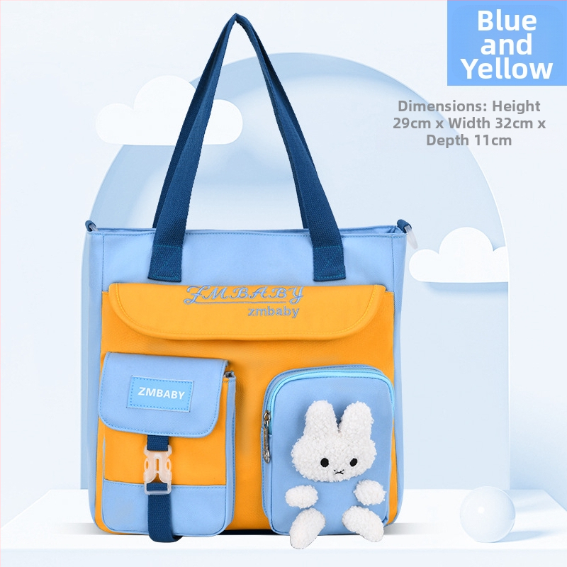 Dvivartis mokymosi krepšys pradinukams — rankinis arba per petį, Oxford audinys, kvėpuojantis, atsparus vandeniui ir dėvėjimuisi, pamušalas poliesteris, Sesame Baby