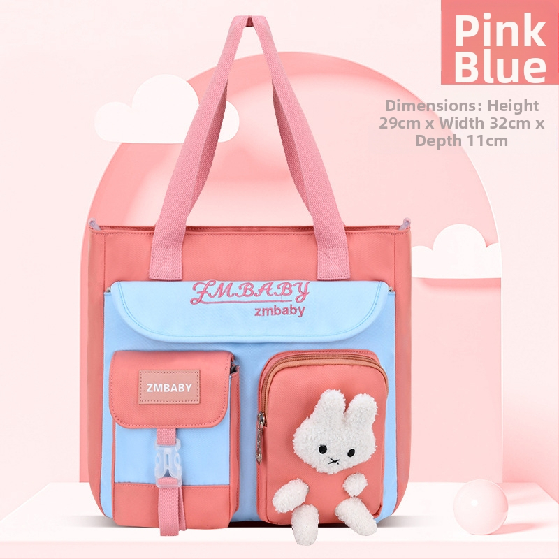 Dvivartis mokymosi krepšys pradinukams — rankinis arba per petį, Oxford audinys, kvėpuojantis, atsparus vandeniui ir dėvėjimuisi, pamušalas poliesteris, Sesame Baby