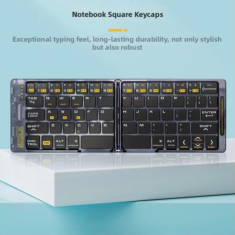 T-M018 Bezdrôtová Bluetooth skladacia klávesnica, USB-C nabíjanie, kompatibilná s telefónmi, tabletami a notebookmi, tiché písanie