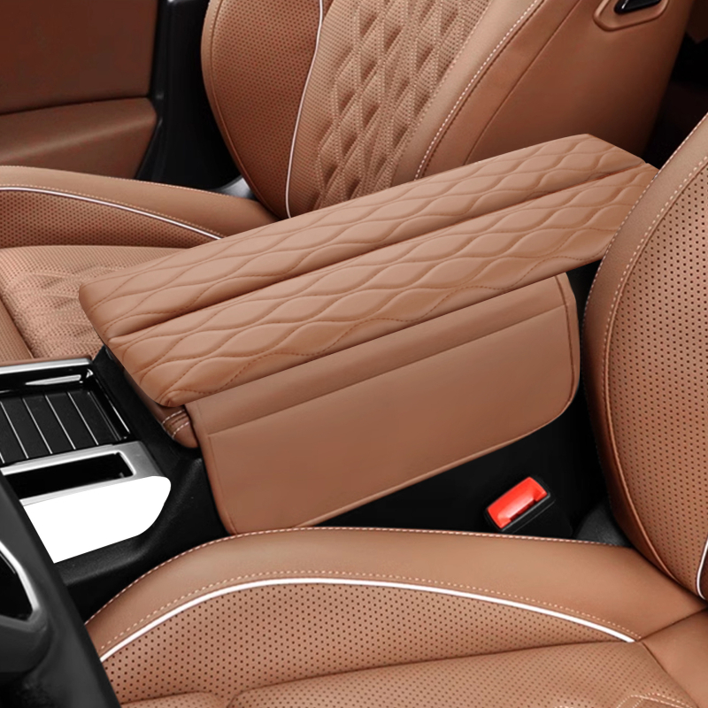 Калъф за подлакътник на централната конзола с повдигаща подложка и джоб за съхранение | Кожа | За Volkswagen Magotan | Друг пазар