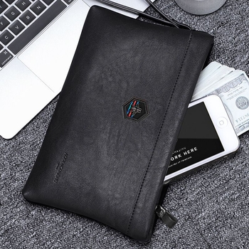 Muška PU kožna clutch torbica - Veliki kapacitet, Unutarnja podstava od mikrovlakana, Značka Unique