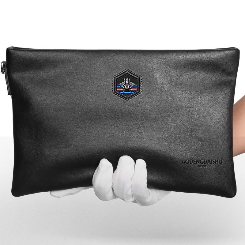 Muška PU kožna clutch torbica - Veliki kapacitet, Unutarnja podstava od mikrovlakana, Značka Unique