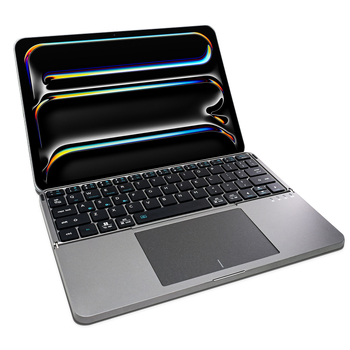 Prenosná skladacia Bluetooth klávesnica pre tablety (iPad, Android) — model KL004, ergonomická podpora, OEM, tlač loga