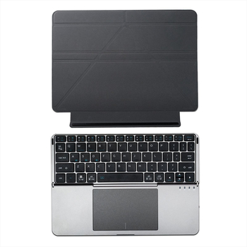 Prenosná skladacia Bluetooth klávesnica pre tablety (iPad, Android) — model KL004, ergonomická podpora, OEM, tlač loga