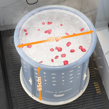 Сгъваема кофа за вана за дома, без монтаж, с постоянна температура и едносекундно бързо отваряне; PVC, за възрастни