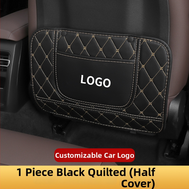 Nahkane autoistu tagaosa anti-kick padi, laste karikatuuride disain, universaalne kõikidele aastaaegadele, liblika-diamandi stiil, trükitud logoga