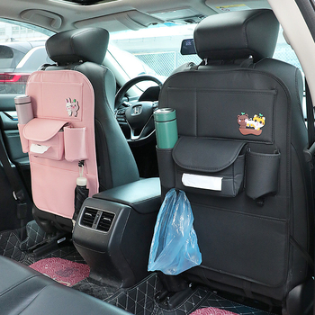 Mingma Luchi kožna torbica za pohranu stražnjeg dijela sjedala automobila s zaštitom protiv udaraca, visi organizator stražnjeg sjedala, univerzalna kompatibilnost, model MMLC-CZYBFTD-468