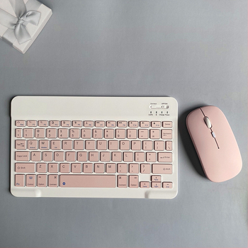 Set tastatură și mouse wireless Bluetooth, cu baterie reîncărcabilă, pentru dispozitive cu Bluetooth