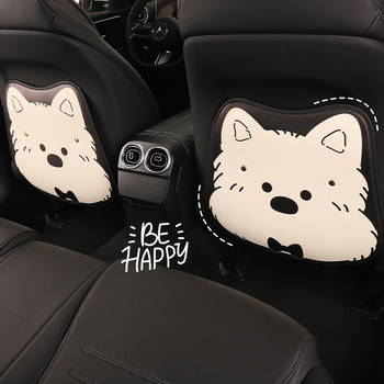 Protecție pentru spatele scaunului auto cu model desen animat — formă universală, piele PU, umplutură din burete, pentru toate anotimpurile