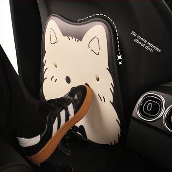 Auto istme seljaosa kaitse karikatuurimustriga — universaalne kujundus, PU nahk, vahttäidis, kõigile aastaaegadele