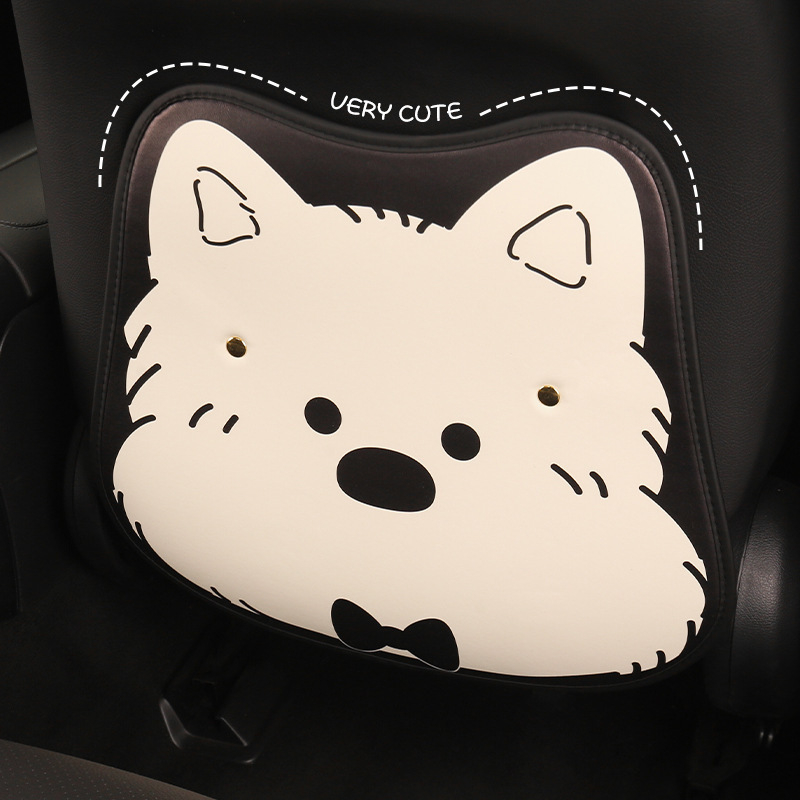 Protecție pentru spatele scaunului auto cu model desen animat — formă universală, piele PU, umplutură din burete, pentru toate anotimpurile