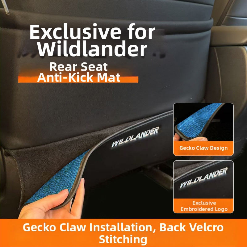 Special Toyota Wilanda galinės sėdynės apsauginė kilimėlis su siuvine gecko nagų motyvu, mikropluošto oda, visoms oro sąlygoms, prekės kodas Wldft