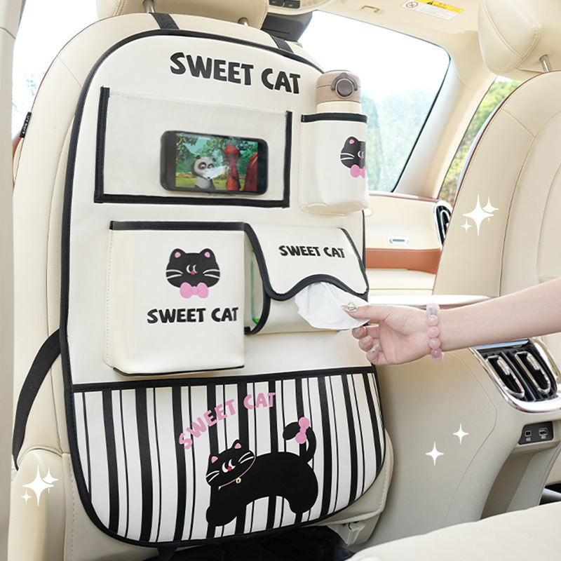 Torba za pohranu iza stražnjeg sjedala automobila – kožna, vodootporna, veliki kapacitet, univerzalna kompatibilnost, za vješanje
