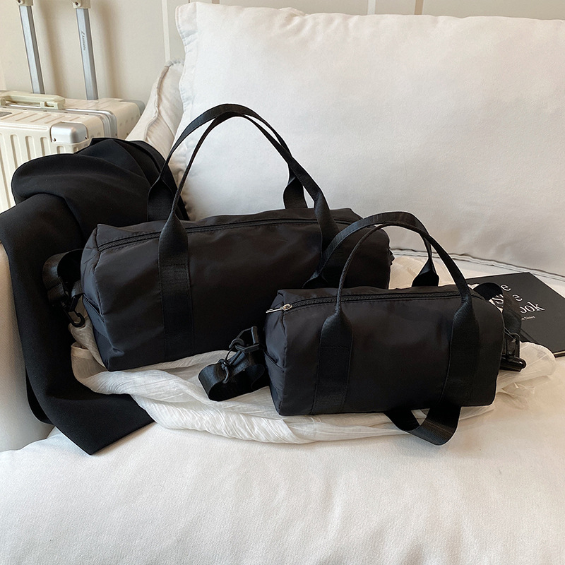 Barrel táska sporthoz és utazáshoz, nylon külső, poliészter bélés, 20–35L, Uniszex, Utcai stílus