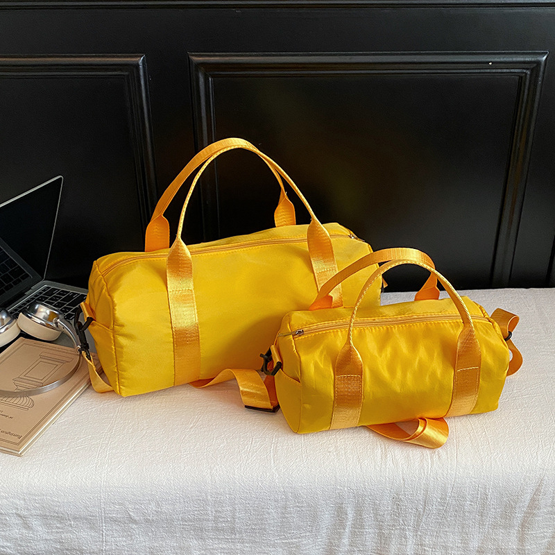 Barrel táska sporthoz és utazáshoz, nylon külső, poliészter bélés, 20–35L, Uniszex, Utcai stílus