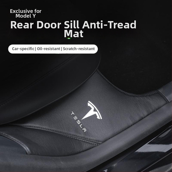 Anti-Kick kilpelė Tesla Model Y galinio durų slenksčio apsaugai – įmontuota apsauginė kilimėlis