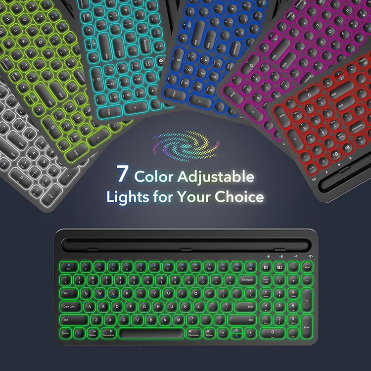 BK280 Tastatură Bluetooth fără fir cu slot pentru carduri, pentru tablete Samsung 14,6 in și Huawei 13,2 in, design ergonomic